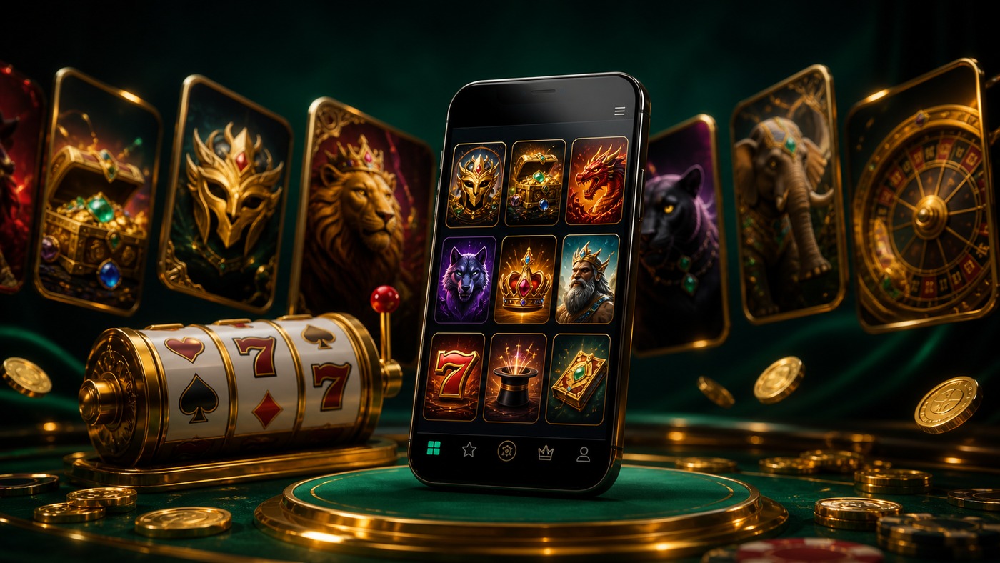 Tampilan koleksi game online Bighoki di perangkat mobile